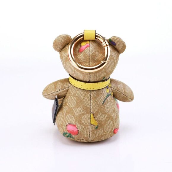 NWT Coach Signature Dreamy Veggie 3D Bear Plush Keychain Bag Charm - Picture 6 of 6